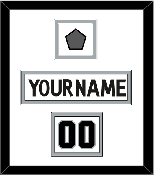 Los Angeles Nameplate, Number (Shoulder) & Stanley Cup Champions Patch - Road White (2011-2017) - Signature Tier 1