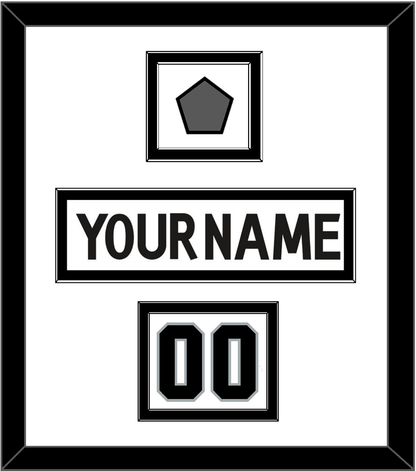 Los Angeles Nameplate, Number (Shoulder) & Stanley Cup Finals Patch - Road White (2011-2017) - Signature Tier 2