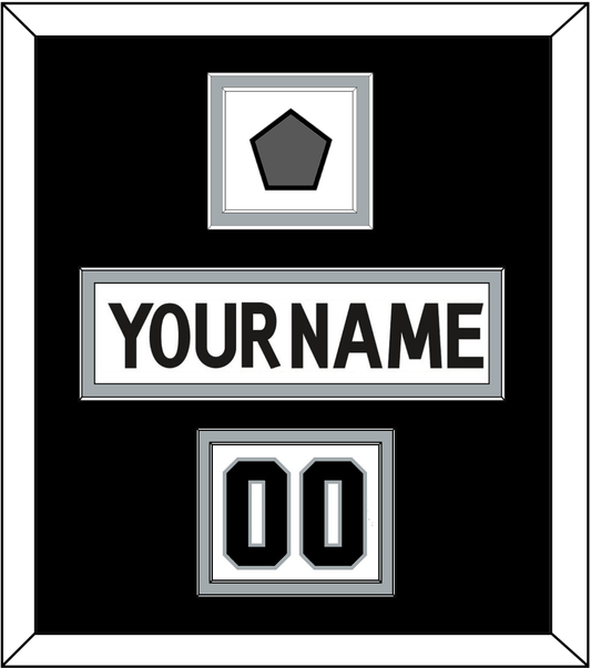 Los Angeles Nameplate, Number (Shoulder) & Stanley Cup Finals Patch - Road White (2011-2017) - Signature Tier 3