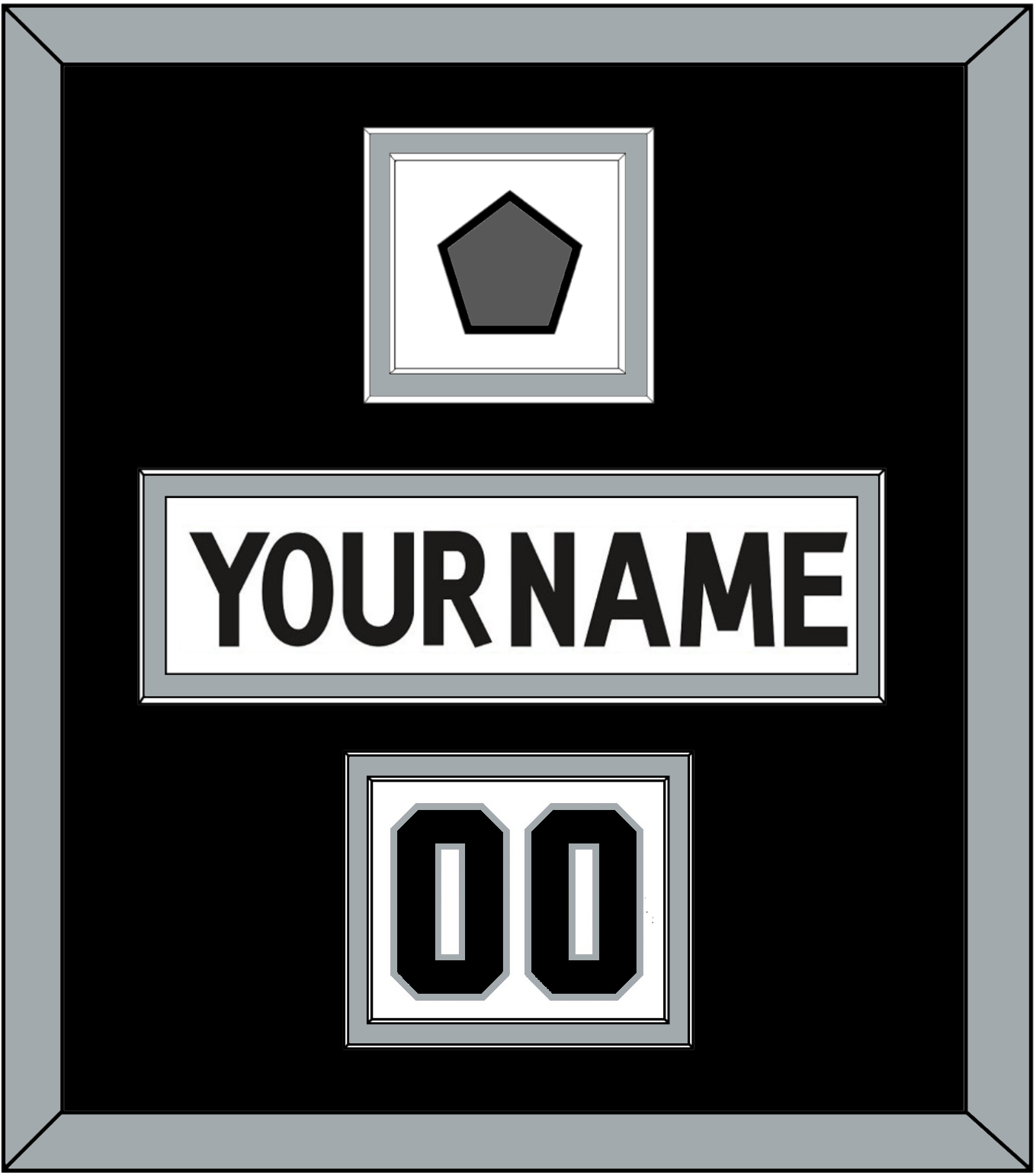 Los Angeles Nameplate, Number (Shoulder) & Stanley Cup Finals Patch - Road White (2011-2017) - Signature Tier 3