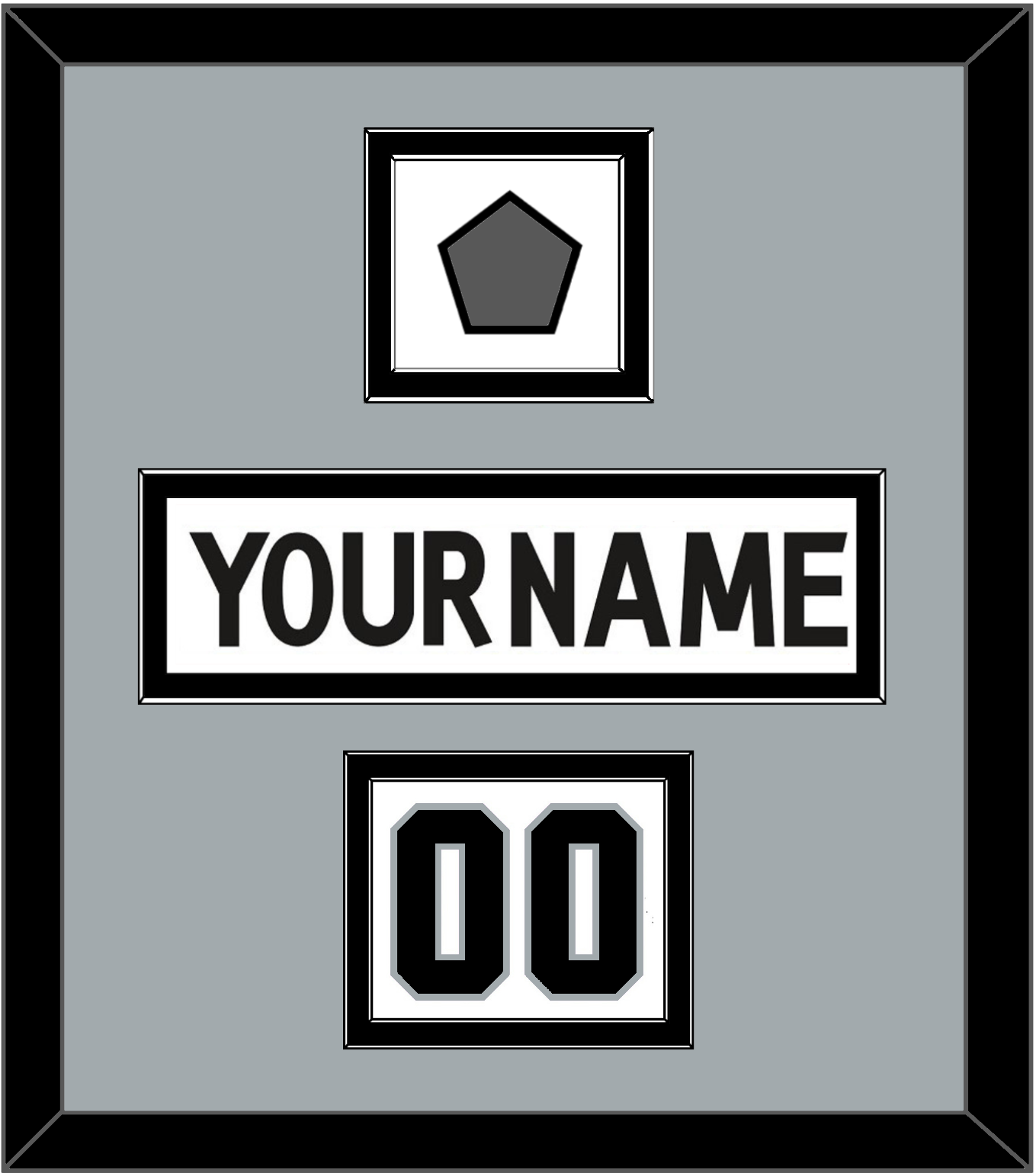 Los Angeles Nameplate, Number (Shoulder) & Stanley Cup Finals Patch - Road White (2011-2017) - Signature Tier 4