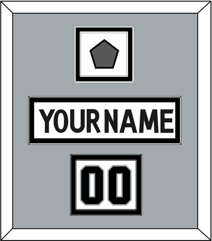 Los Angeles Nameplate, Number (Shoulder) & Stanley Cup Champions Patch - Road White (2011-2017) - Signature Tier 4
