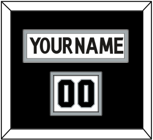 Los Angeles Nameplate & Number (Shoulder) - Road White (2017-2024) - Signature Tier 2