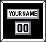 Los Angeles Nameplate & Number (Shoulder) - Road White (2011-2017) - Double Mat 2