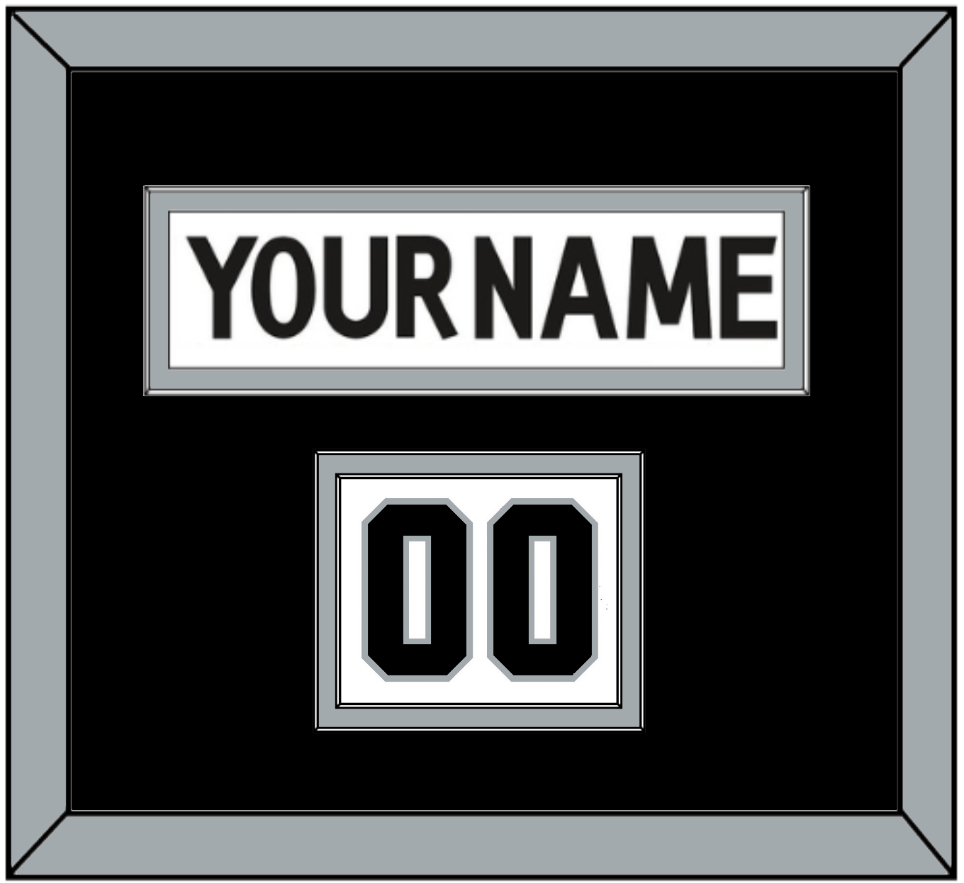 Los Angeles Nameplate & Number (Shoulder) - Road White (2017-2024) - Signature Tier 2