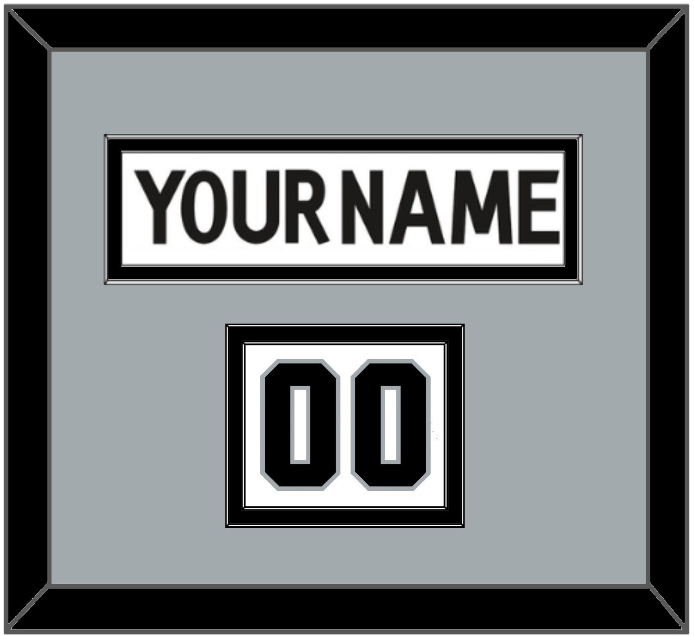 Los Angeles Nameplate & Number (Shoulder) - Road White (2017-2024) - Signature Tier 3
