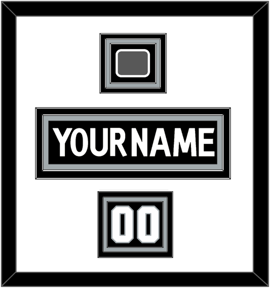 Los Angeles Nameplate, Number (Shoulder) & Stanley Cup Finals Patch - Home Black (2011-2017) - Premier Tier 1