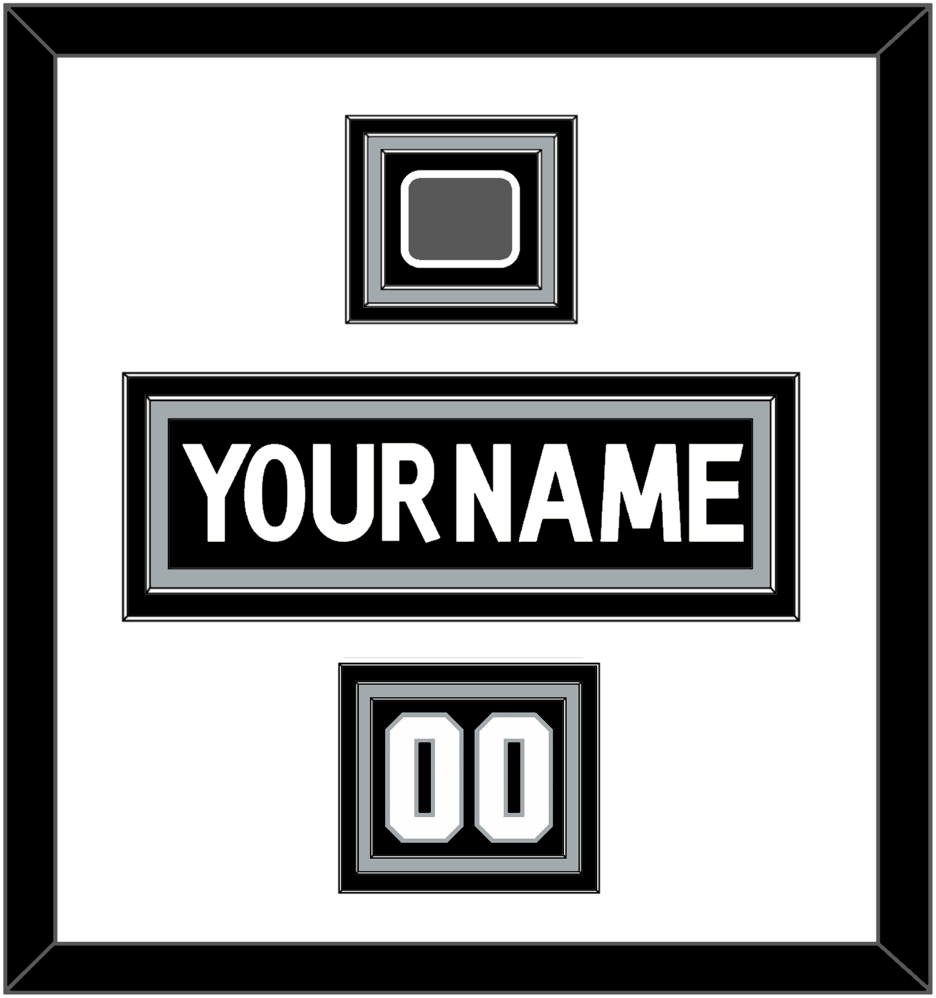 Los Angeles Nameplate, Number (Shoulder) & Stanley Cup Champions Patch - Home Black (2011-2017) - Premier Tier 1