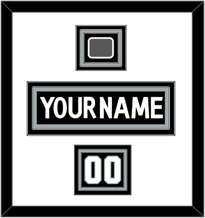 Los Angeles Nameplate, Number (Shoulder) & Stanley Cup Champions Patch - Home Black (2011-2017) - Premier Tier 1