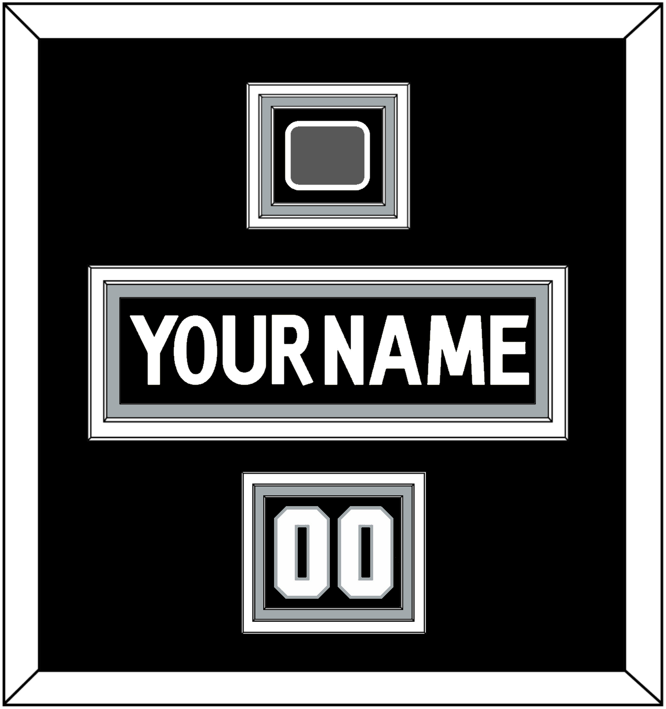 Los Angeles Nameplate, Number (Shoulder) & Stanley Cup Champions Patch - Home Black (2011-2017) - Premier Tier 2