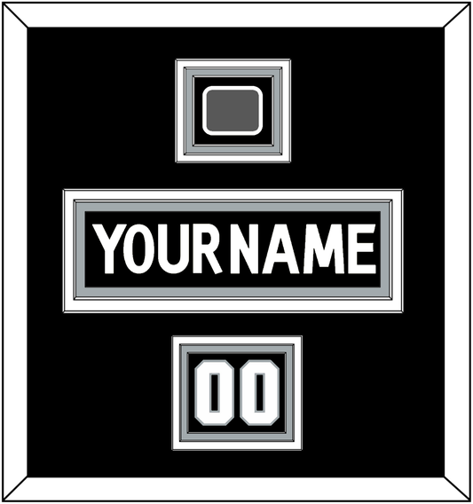 Los Angeles Nameplate, Number (Shoulder) & Stanley Cup Champions Patch - Home Black (2011-2017) - Premier Tier 2