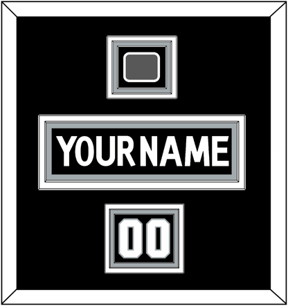 Los Angeles Nameplate, Number (Shoulder) & Stanley Cup Finals Patch - Home Black (2011-2017) - Premier Tier 2
