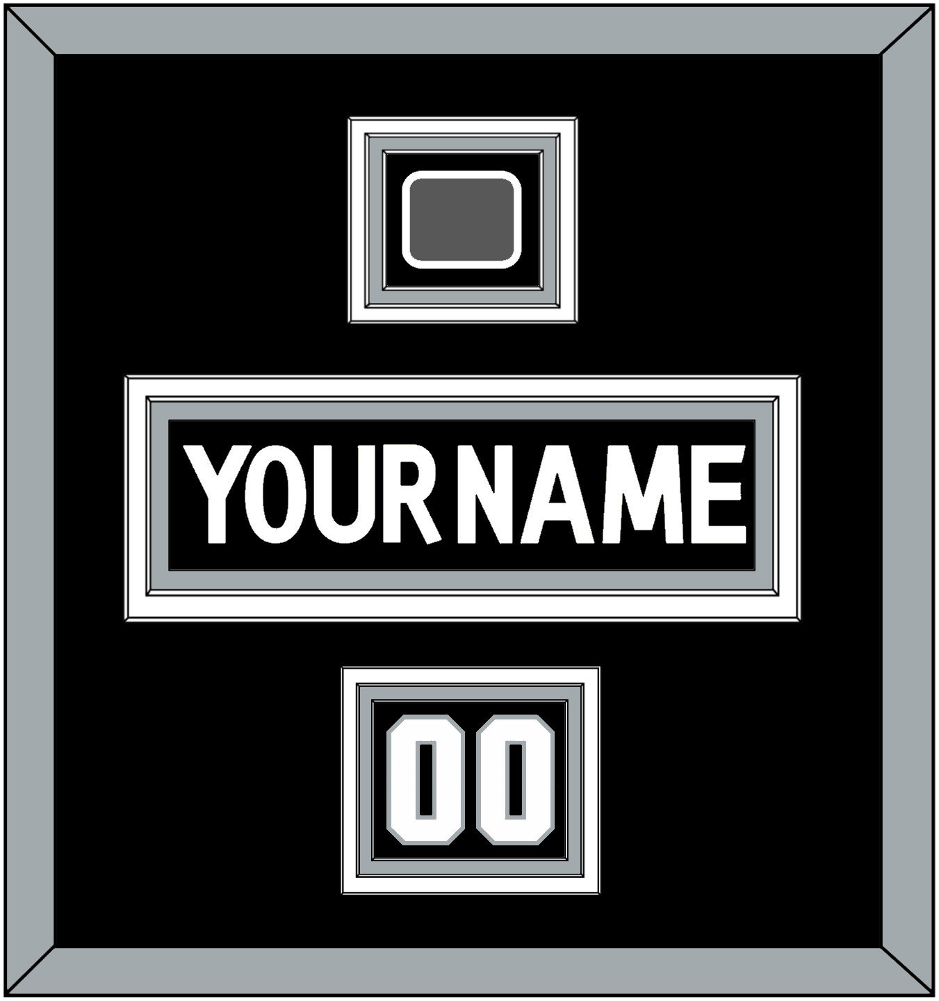 Los Angeles Nameplate, Number (Shoulder) & Stanley Cup Champions Patch - Home Black (2011-2017) - Premier Tier 2