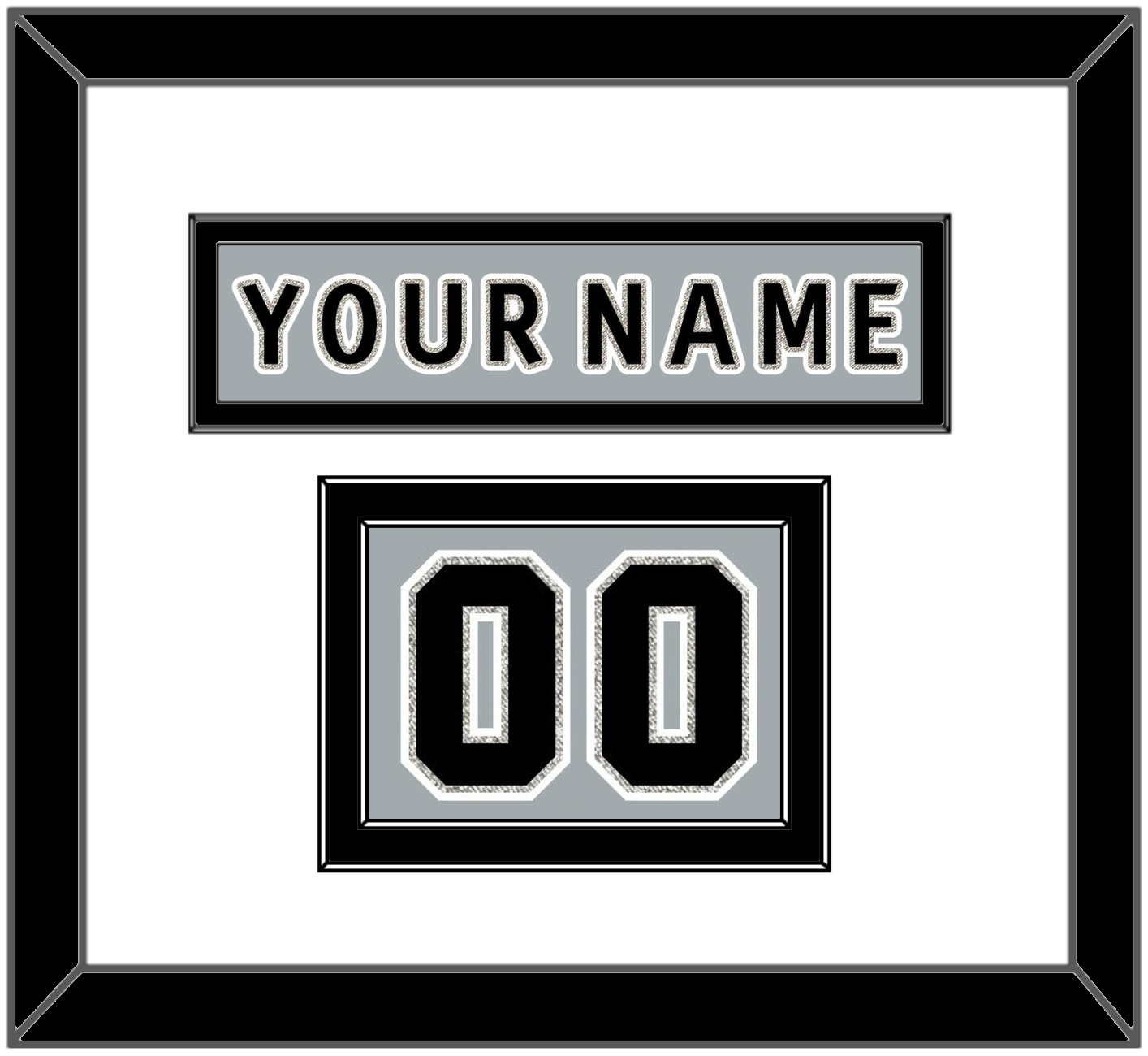 Los Angeles Nameplate & Number (Shoulder) - Alternate Gray (2018-2021) - Signature Tier 1