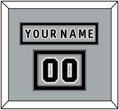 Los Angeles Nameplate & Number (Shoulder) - Alternate Gray (2018-2021) - Signature Tier 2
