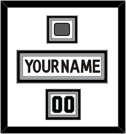 Los Angeles Nameplate, Number (Shoulder) & Stanley Cup Champions Patch - Road White (2011-2017) - Premier Tier 1