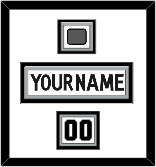 Los Angeles Nameplate, Number (Shoulder) & Stanley Cup Champions Patch - Road White (2011-2017) - Premier Tier 1
