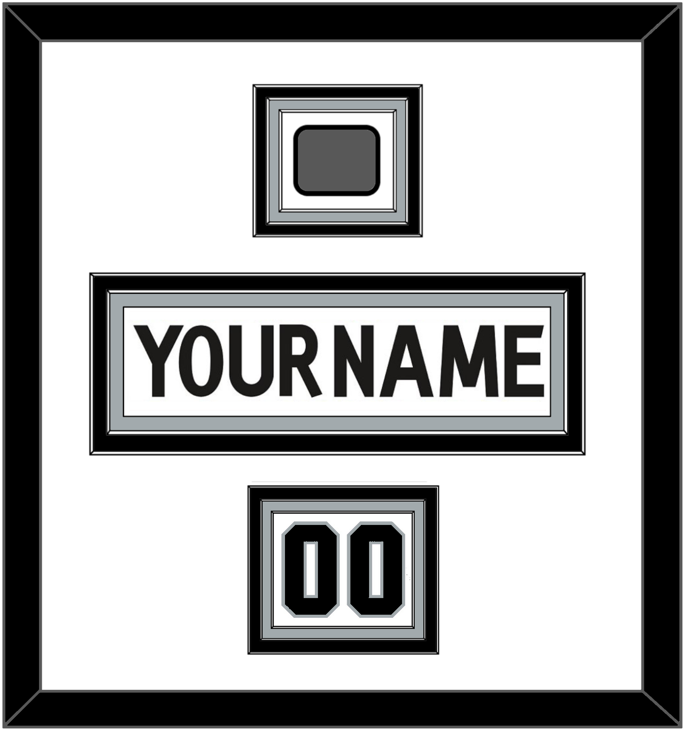 Los Angeles Nameplate, Number (Shoulder) & Stanley Cup Finals Patch - Road White (2011-2017) - Premier Tier 1