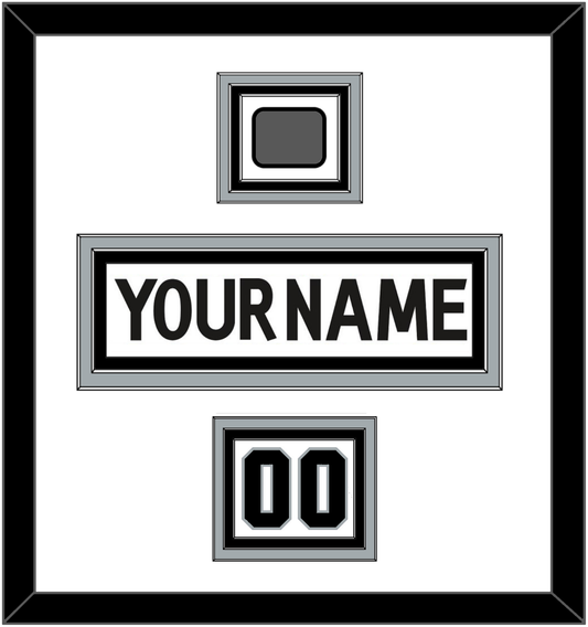 Los Angeles Nameplate, Number (Shoulder) & Stanley Cup Champions Patch - Road White (2011-2017) - Premier Tier 2