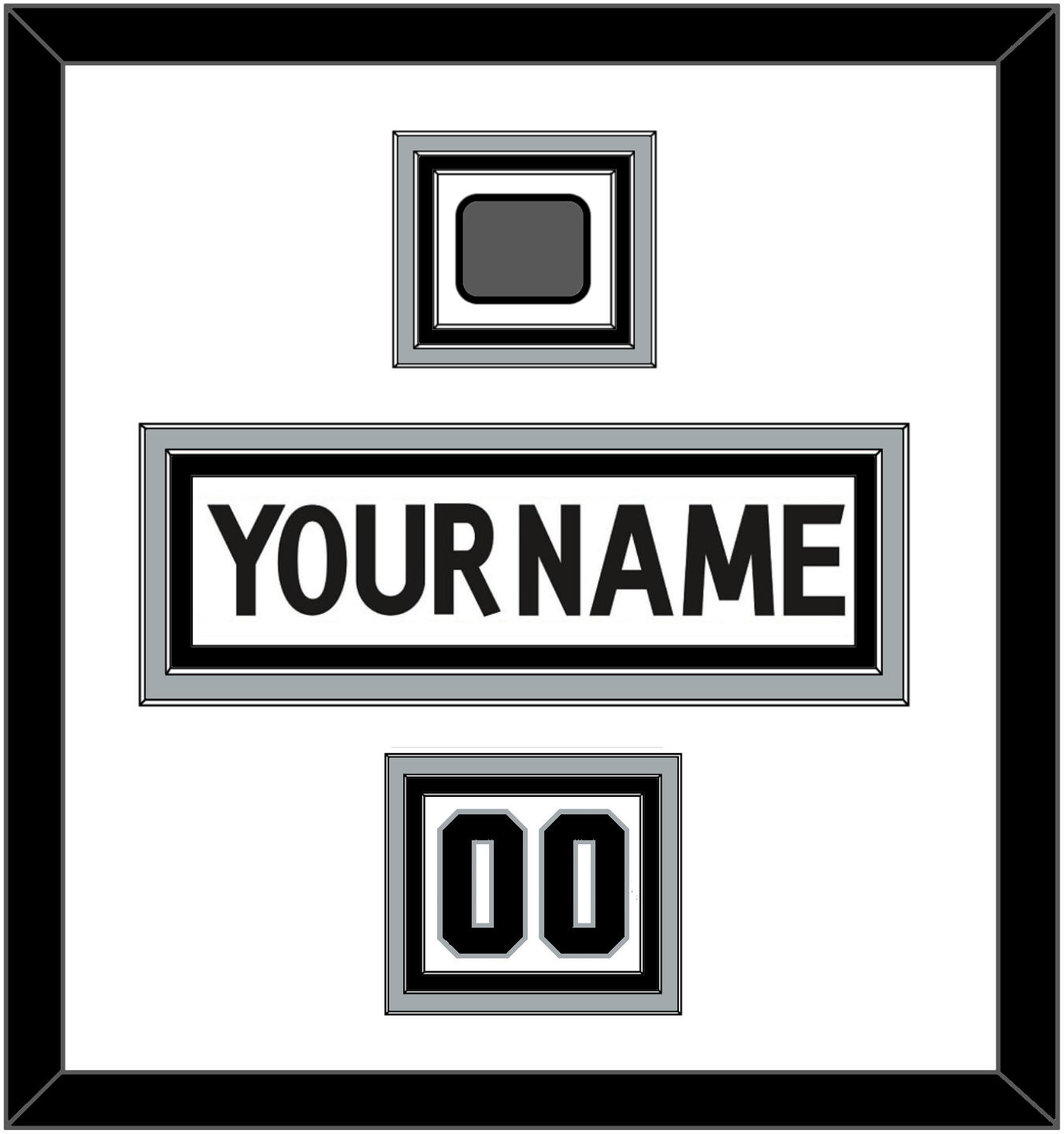 Los Angeles Nameplate, Number (Shoulder) & Stanley Cup Finals Patch - Road White (2011-2017) - Premier Tier 2
