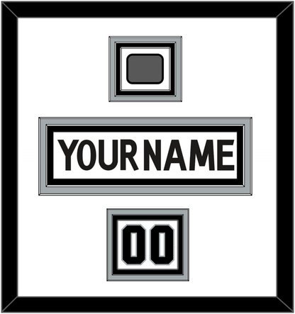 Los Angeles Nameplate, Number (Shoulder) & Stanley Cup Finals Patch - Road White (2011-2017) - Premier Tier 2