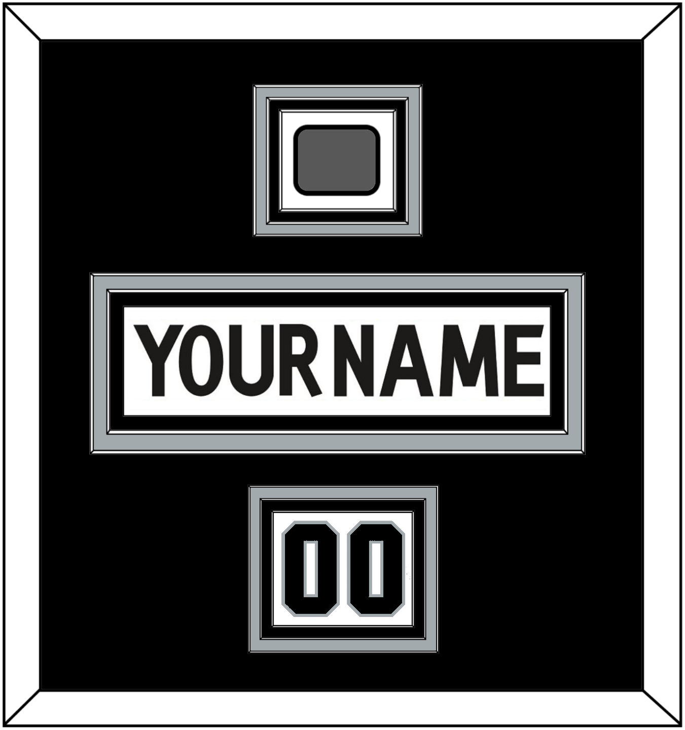 Los Angeles Nameplate, Number (Shoulder) & Stanley Cup Champions Patch - Road White (2011-2017) - Premier Tier 3
