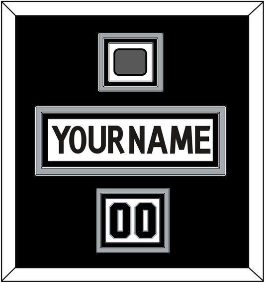 Los Angeles Nameplate, Number (Shoulder) & Stanley Cup Champions Patch - Road White (2011-2017) - Premier Tier 3