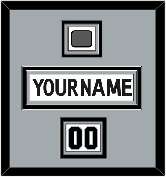 Los Angeles Nameplate, Number (Shoulder) & Stanley Cup Champions Patch - Road White (2011-2017) - Premier Tier 4