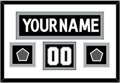 Los Angeles Nameplate, Number (Shoulder) With 2 Stanley Cup Champions Patches - Home Black (2011-2017) - Signature Tier 1