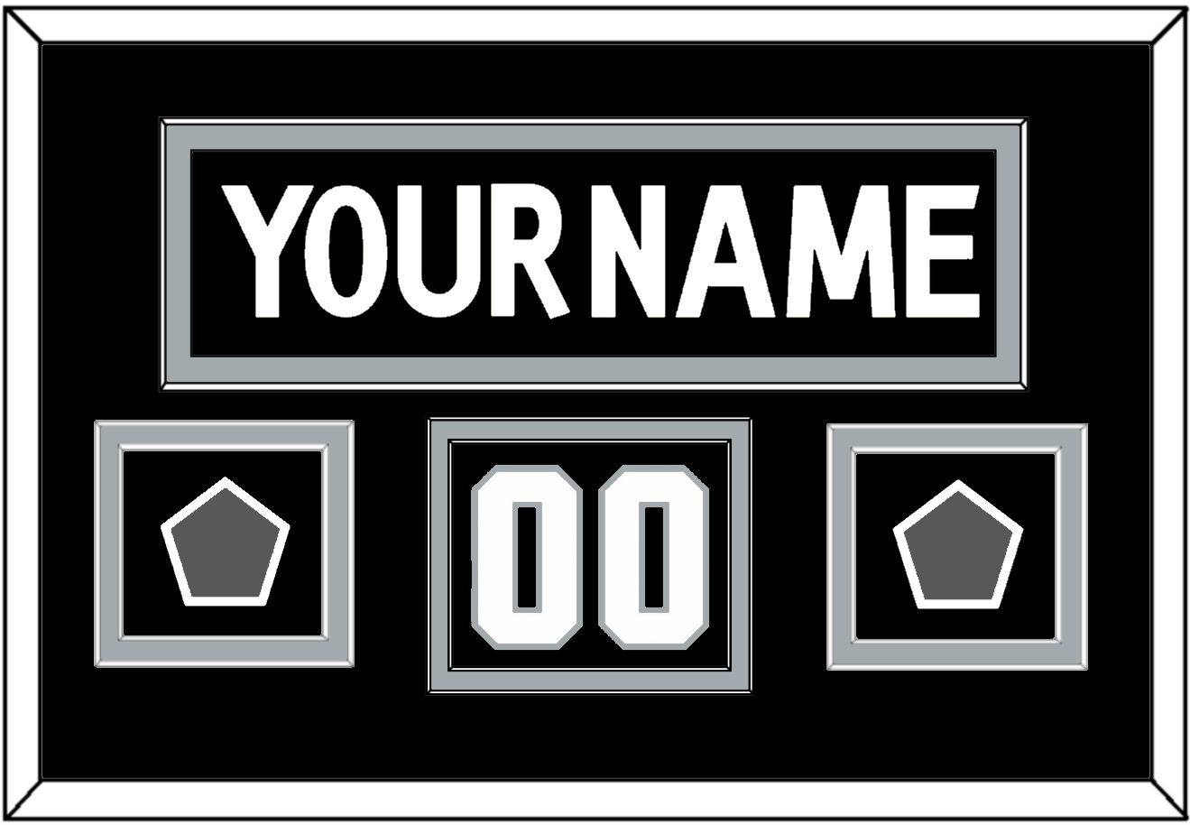 Los Angeles Nameplate, Number (Shoulder) With 2 Stanley Cup Finals Patches - Home Black (2011-2017) - Signature Tier 2