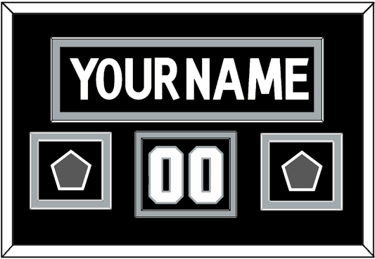 Los Angeles Nameplate, Number (Shoulder) With 2 Stanley Cup Finals Patches - Home Black (2011-2017) - Signature Tier 2