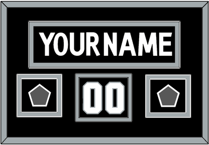 Los Angeles Nameplate, Number (Shoulder) With 2 Stanley Cup Champions Patches - Home Black (2011-2017) - Signature Tier 2