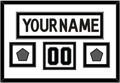 Los Angeles Nameplate, Number (Shoulder) With 2 Stanley Cup Finals Patches - Road White (2011-2017) - Signature Tier 2