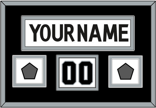 Los Angeles Nameplate, Number (Shoulder) With 2 Stanley Cup Finals Patches - Road White (2011-2017) - Signature Tier 3
