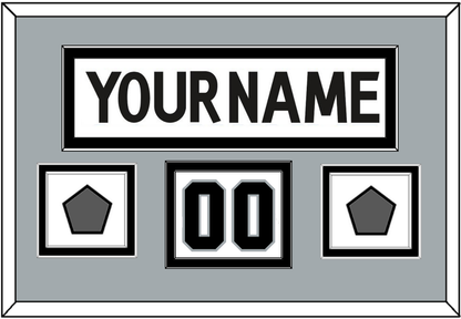 Los Angeles Nameplate, Number (Shoulder) With 2 Stanley Cup Finals Patches - Road White (2011-2017) - Signature Tier 4