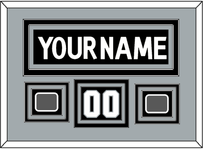 Los Angeles Nameplate, Number (Shoulder) With 2 Stanley Cup Finals Patches - Home Black (2011-2017) - Premier Tier 3