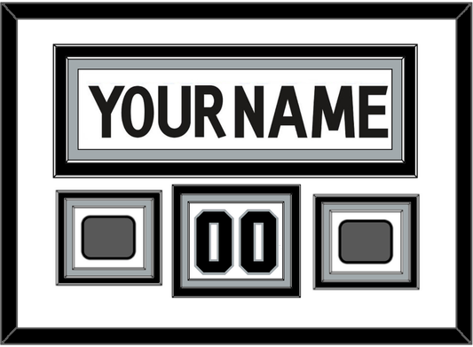 Los Angeles Nameplate, Number (Shoulder) With 2 Stanley Cup Champions Patches - Road White (2011-2017) - Premier Tier 1