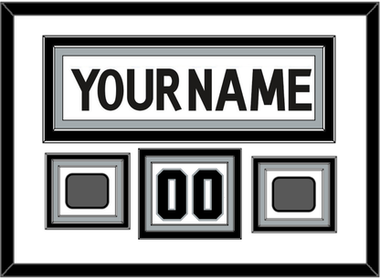 Los Angeles Nameplate, Number (Shoulder) With 2 Stanley Cup Finals Patches - Road White (2011-2017) - Premier Tier 1