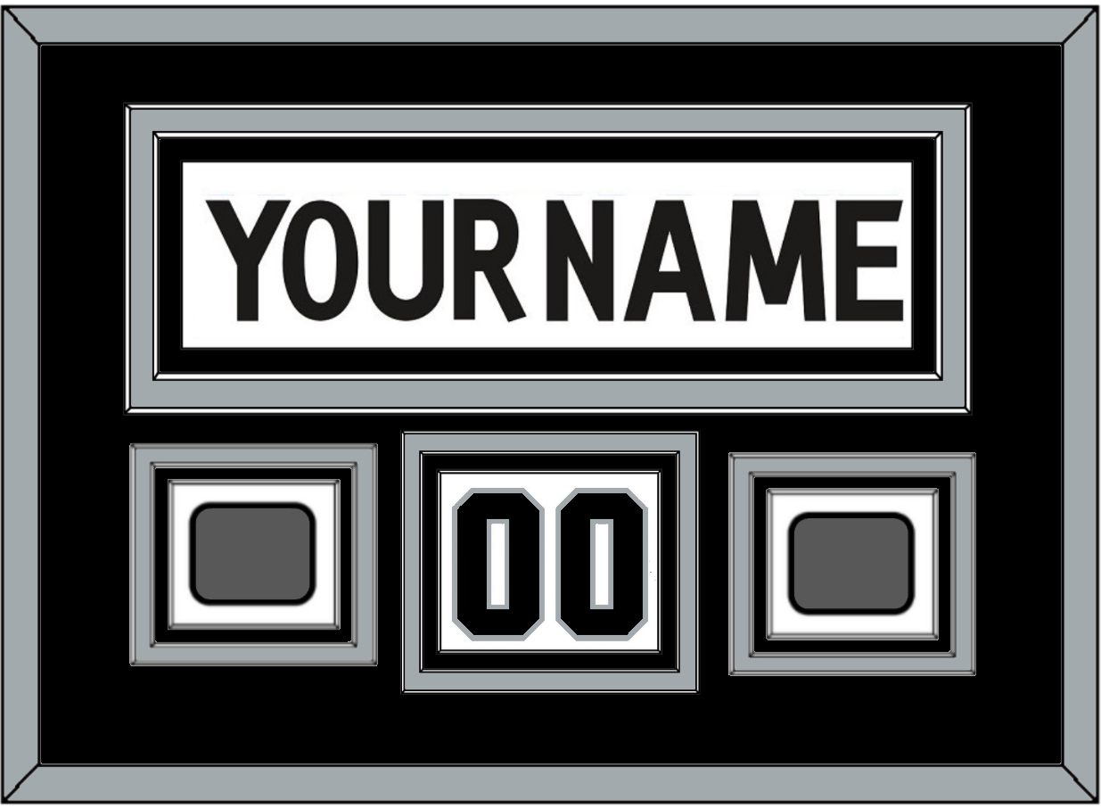 Los Angeles Nameplate, Number (Shoulder) With 2 Stanley Cup Champions Patches - Road White (2011-2017) - Premier Tier 2
