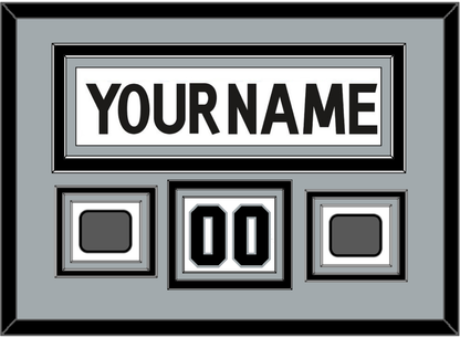 Los Angeles Nameplate, Number (Shoulder) With 2 Stanley Cup Finals Patches - Road White (2011-2017) - Premier Tier 3