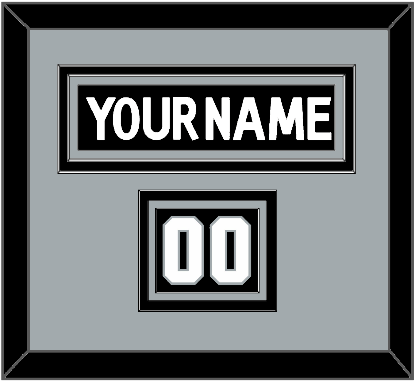Los Angeles Nameplate & Number (Shoulder) - Home Black (2011-2017) - Premier Tier 3