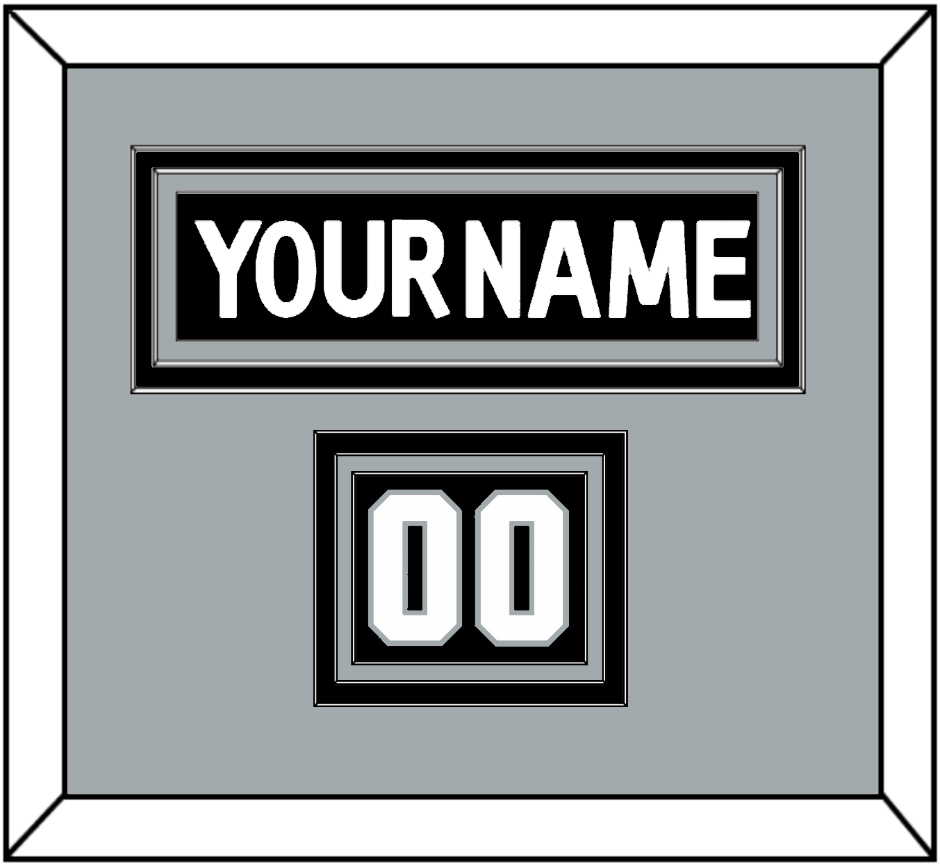 Los Angeles Nameplate & Number (Shoulder) - Home Black (2011-2017) - Premier Tier 3