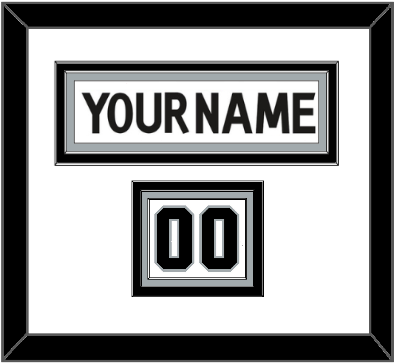 Los Angeles Nameplate & Number (Shoulder) - Road White (2011-2017) - Premier Tier 1