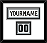 Los Angeles Nameplate & Number (Shoulder) - Road White (2011-2017) - Triple Mat 1