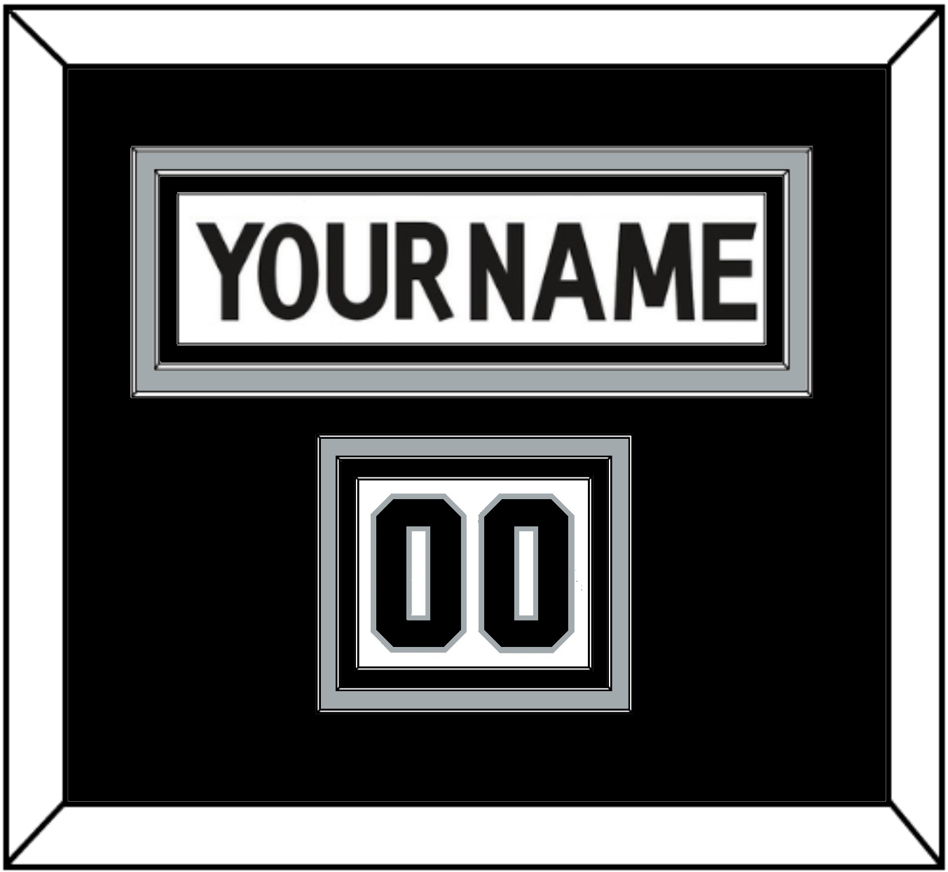 Los Angeles Nameplate & Number (Shoulder) - Road White (2011-2017) - Premier Tier 2