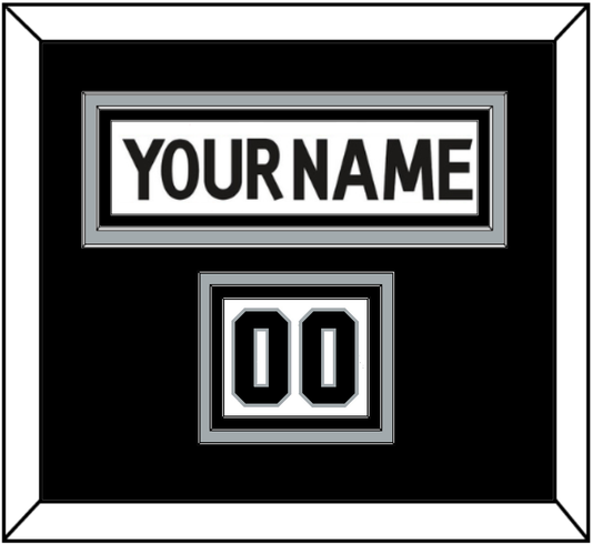 Los Angeles Nameplate & Number (Shoulder) - Road White (2011-2017) - Premier Tier 2
