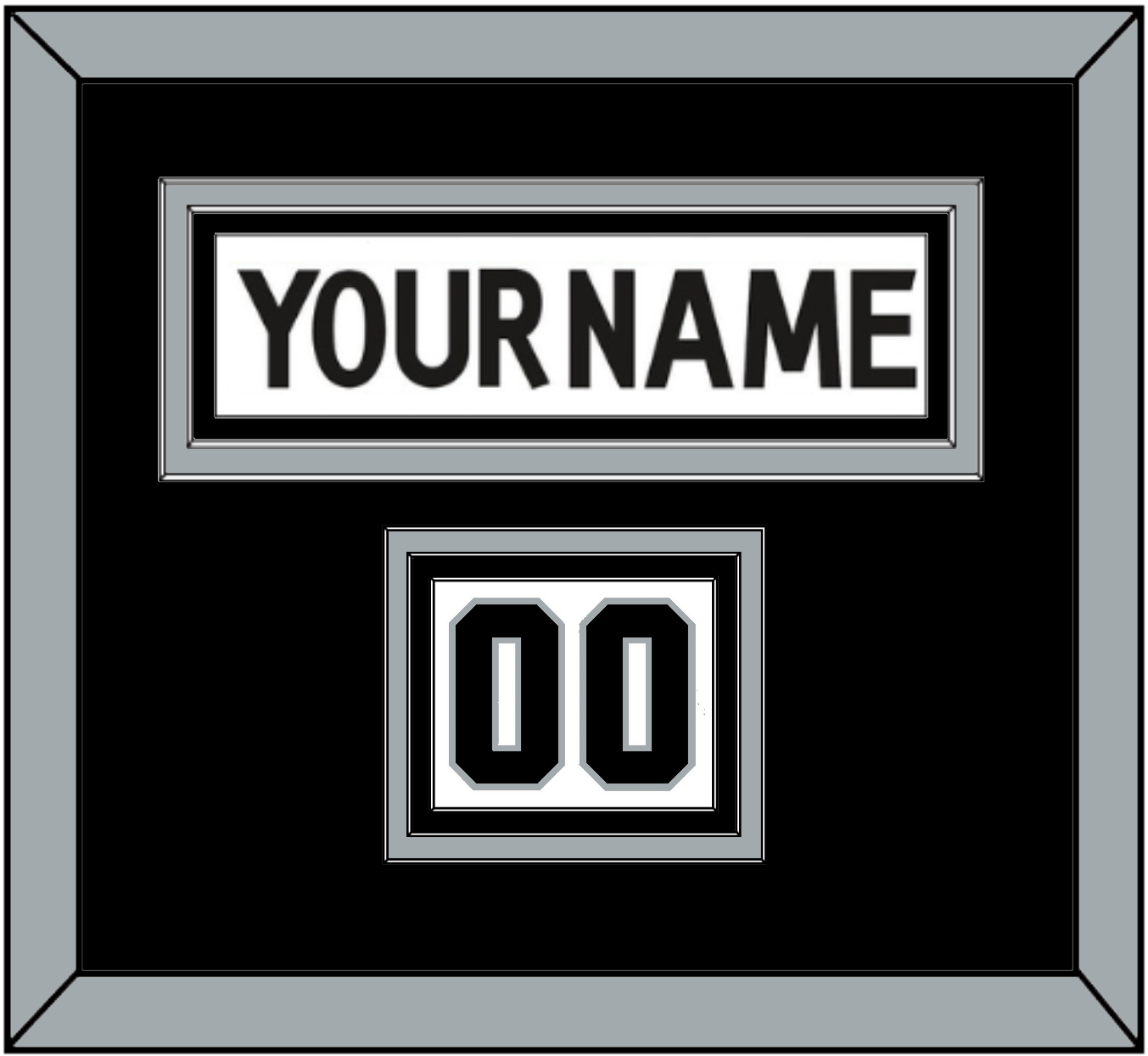 Los Angeles Nameplate & Number (Shoulder) - Road White (2017-2024) - Premier Tier 2