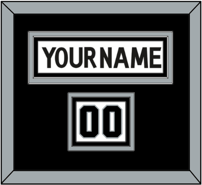 Los Angeles Nameplate & Number (Shoulder) - Road White (2011-2017) - Premier Tier 2