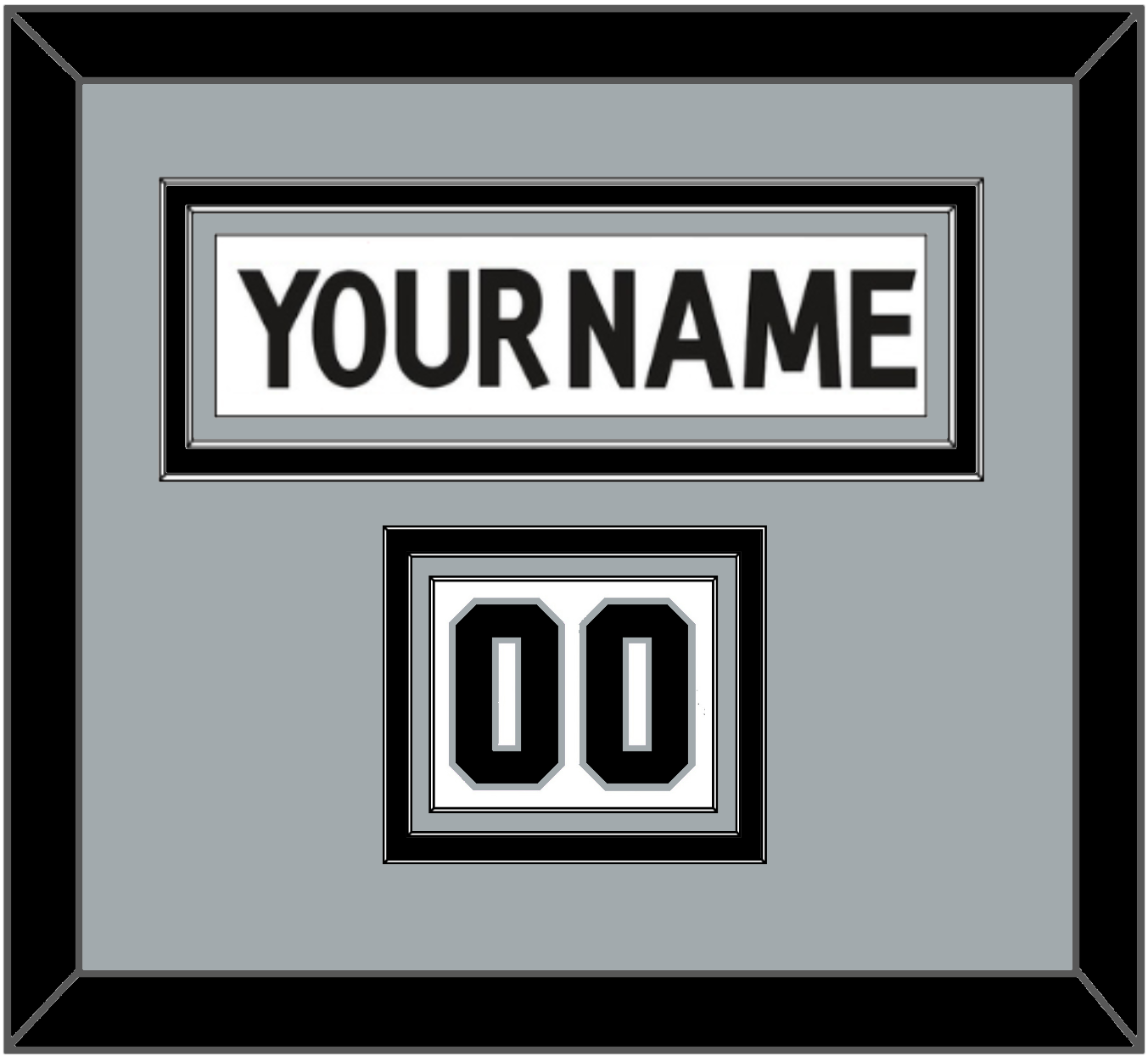 Los Angeles Nameplate & Number (Shoulder) - Road White (2017-2024) - Premier Tier 3