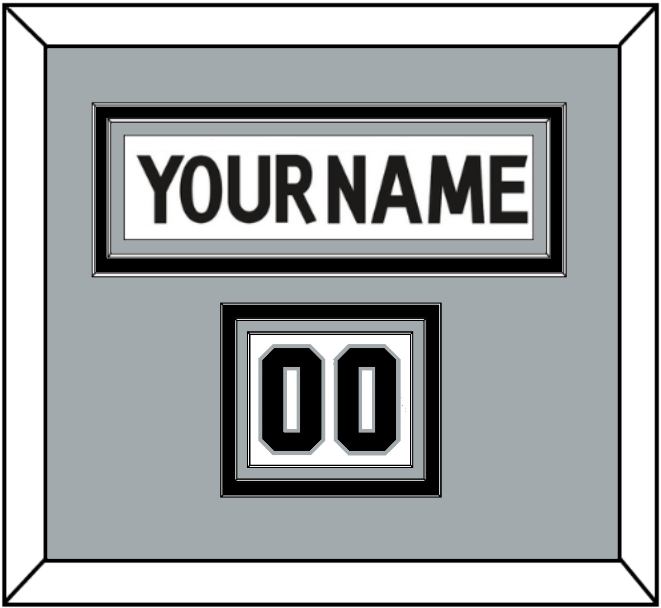 Los Angeles Nameplate & Number (Shoulder) - Road White (2011-2017) - Premier Tier 3